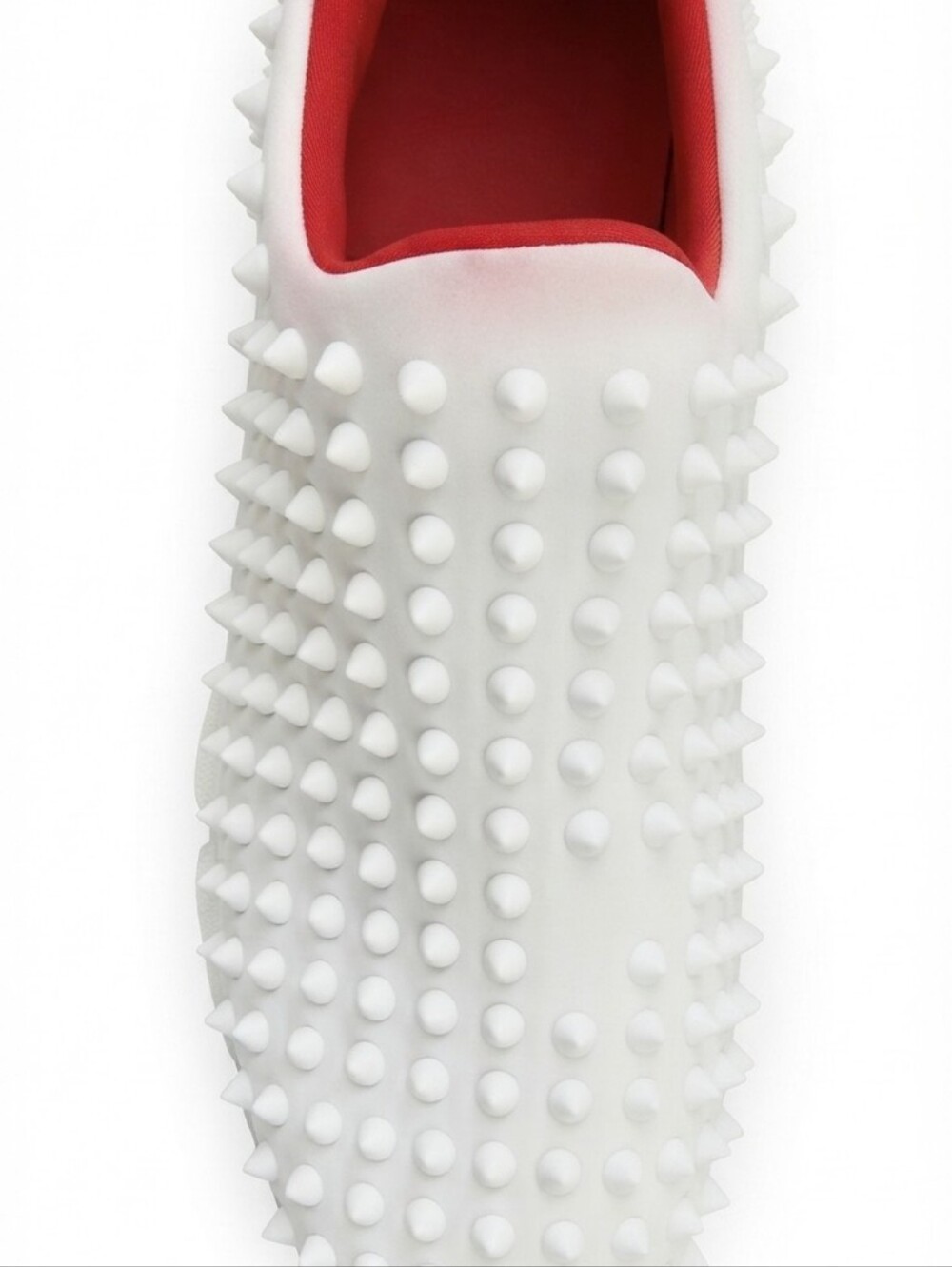 Christian Louboutin Spike Sock Donna Flat Snow White Red Neoprene Sneaker 39EU - Picture 5 of 7